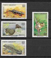 Turkey 1990 MiNr. 2889 - 2892  Türkei Amphibians Frogs  4v MNH** 6,00 € - Frogs