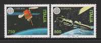 ITALIA - EUROPA CEPT 1991 - 2 Valori Nuovi S.t.l.  (EUROPA SPAZIALE) - In Ottime Condizioni. - 1991