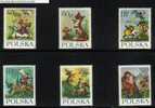 POLAND 1962 FAIRY TALES KONOPNICKA SET OF 6 NHM Children Stories Author Cartoons Fox Poet Journalist Books Frog - Ongebruikt