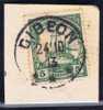 Deutsche Post In Südwestafrika GIBEON 1913-10-24 Mi#12 Voll-Stempel Auf Briefstück - Deutsch-Südwestafrika