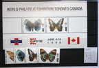 Ned.Antillen 1996  NVPH 1122-26 Postfris, MNH Vlinders Butterflies - Curazao, Antillas Holandesas, Aruba