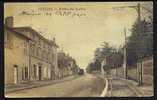 CPA  ANCIENNE- FRANCE- OULINS (69)- LA MONTEE DES ROCHES- LIGNE DU TRAM- ATTELAGE- FINITION TOILÉE - Oullins