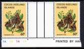 Cocos (Keeling) Islands 1982 Butterflies & Moths 60c Gutter Pair MNH  SG 96 - Cocoseilanden