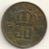 Belgium Belgique Belgie Belgio 50 Cents FL   KM#149.1  1962 - 50 Cent