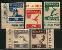 ROMANIA 1946 - SPORT -  N. 916 / 20  * NON DENT. Serie Completa - Cat. ? € - Lotto N. 1294 - Neufs