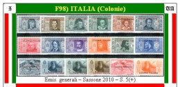Italia-F00098-Emissione Generale 1932 (+) LH - Amtliche Ausgaben