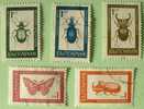 Bulgaria 1968 Insects Moth Butterfly Beetle - Used Full Set - Ungebraucht