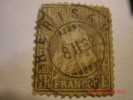 SWITZERLAND 1862,  SCOTT# 50,  1 FRANCO,  GOLD,  USED - Used Stamps