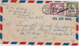 JAMAICA - 1950 - LETTRE Par AVION De KINGSTON Pour Les USA - Jamaica (...-1961)