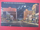 High Point NC   Main Street At Nite  Linen   1951 Cancel   --===-- Ref 154 - High Point