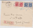 TETE-BECHE 2-5 C1c JETTE 16.VI.31 S/pte L.recomm. V.GENEVE(CH).Dos GENEVE 17.VI.TB ET RARE! - Covers & Documents