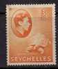 Seychelles 1938 - 49  KGV1 3cts Orange  Used Stamp SG 136a  ( C194 ) - Seychellen (...-1976)