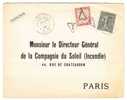 FRANCE 1908 LETTRE  DE NANTUA A PARIS TAXEE -  (#149) - Lettres & Documents