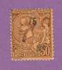 MONACO TIMBRE N° 18 OBLITERE PRINCE ALBERT 1ER 50C LILAS BRUN SUR ORANGE - Used Stamps