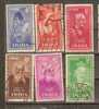 India 1952 Year Pack Of 6 Stamps Famous People Saint & Poets Noble Prize Winner R.N.Tagore Used Inde Indien - Full Years