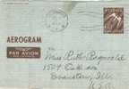 Aerograma LILLEHAMMER (Noruega) 1949 - Lettres & Documents