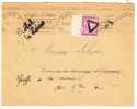 FRANCE 1924 LETTRE DE PARIS A PARIS TAXEE -  (#167) - Briefe U. Dokumente