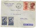 Timbres COTE D'IVOIRE 1948  ABIDJAN  Par Avion (Energie Des Mers) Vers La France  1948? - Autres & Non Classés