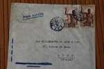 BRAZAVILLE CONGO  >A.E.F.  AFRIQUE EQUATORIALE  FRANCAISE  EX COLONIE 1951 LETTRE  >MARCOPHILIE P/ HORLOGERIE LYON - Briefe U. Dokumente