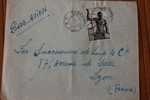 LIBREVILLE  A.E.F. AFRIQUE EQUATORIALE  FRANCAISE  EX COLONIE 1954 LETTRE >MARCOPHILIE P/ HORLOGERIE LYON - Briefe U. Dokumente