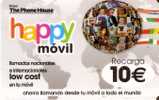 TARJETA DE ESPAÑA DE PREPAGO DE HAPPY MOVIL 10 EUROS - Other & Unclassified