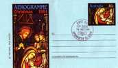 Australia 1984 Aerogramme 40c Christmas First Day Of Issue - Aerogramas