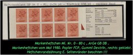 Grossbritannien - Mai 1980 – 1 Pfund. Markenheftchen Mi. Nr. 0-80 B, Rechts Geklebt. - Postzegelboekjes