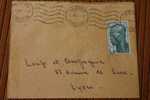 YAOUNDé   CAMEROUN  .AFRIQUE  FRANCAISE LETTRE>TIMBRE 1954  PAR AVION AIR MAIL   > > P/ LYON - Lettres & Documents