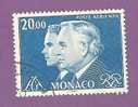 MONACO TIMBRE POSTE AERIENNE N° 103 OBLITERE PRINCE RAINIER III ET ALBERT - Luchtpost