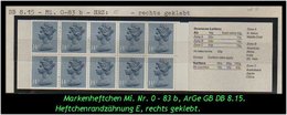 Grossbritannien – März 1984, 1.40 Pfund. Markenheftchen Mi. Nr. 0-83 B, Rechts Geklebt. - Carnets