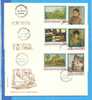 Painting. Impressionism. Romania FDC 3X First Day Cover - Impressionisme