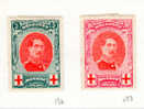 Albert 1er, Croix-Rouge, 132 / 133*, Cote 43 €,   Bon Marché - 1914-1915 Rotes Kreuz