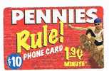 STATI UNITI (USA) - (REMOTE)   SMAR TALK  - PENNIES RULE! SKATEBOARD     $ 10 - USED - RIF. 1199 - Altri & Non Classificati