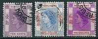 Hongkong  1954/60  Q EII  3 Werte  Gestempelt / Used - Used Stamps
