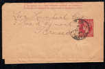 NATAL 1898 1d POSTAL STATIONERY WRAPPER USED TO BELGIUM - Natal (1857-1909)