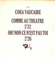 SP 45 RPM (7")  Cora Vaucaire  "  Comme Au Théâtre  "  Promo - Collector's Editions
