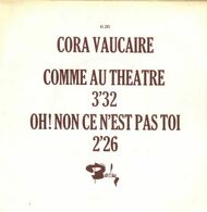 SP 45 RPM (7")  Cora Vaucaire  "  Comme Au Théâtre  "  Promo - Collectors