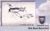 Turquie - Air Force, Phonecard-avion, Puce-chip, 100 Units - Turkey