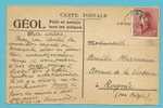 168 Op Kaart Met Cirkelstempel LOBBES - 1919-1920  Re Con Casco