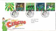 Great Britain 9.4.2002 Europe Cept - Circus Mi 2003-2007   FDC - 2001-2010 Dezimalausgaben