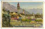 CARTOLINA FORMATO PICCOLO ASCONA CANTON TICINO SVIZZERA TESSIN ILLUSTRATORE ZUPPINGER - Ascona