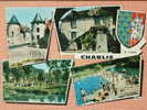 89 - CHABLIS - Porte Noel - Le Camping - L´obediencerie - La Piscine. (Multivues Avec Blason) CPSM - Chablis