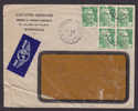 France Airmail Par Avion Label CATROS-GÉRAND Bordeaux 1947 Cover Marianne 4-Block !! - 1927-1959 Storia Postale