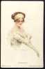 HARRISON FISHER Signed   "THE DEBUTANTE"    Old Postcard - Fisher, Harrison