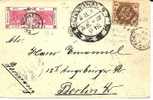 CH-HK005/ HONG KONG -  Brown 4c Dragon Stamp (1897) In Combination With Hong Kong 2c Pair Queen Victoria (1883) - Covers & Documents