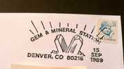 ETATS UNIS : OBLITERATION Temporaire MINERAUX Denver 15 Septembre 1989 - Mineralen
