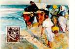 Spain / Espagne, Carte Maximum Card MC FD Sorolla Painting "Unloading The Boat" 1964 - Tarjetas Máxima