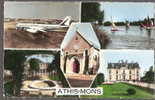 ATHIS-MONS - LE BOEING 707, LA SEINE, L'EGLISE, LA POSTE, LA MAIRIE - CPSM PETIT FORMAT - Athis Mons