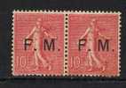 FRANCE FM N° 4 ** Paire - Timbres De Franchise Militaire