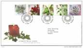 Great Britain 5.11.2002 Flowers, Christmas, Mi 2058-2062 FDC - 2001-2010 Dezimalausgaben